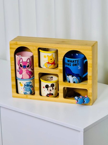 ستاند أكواب خشب ثقيل