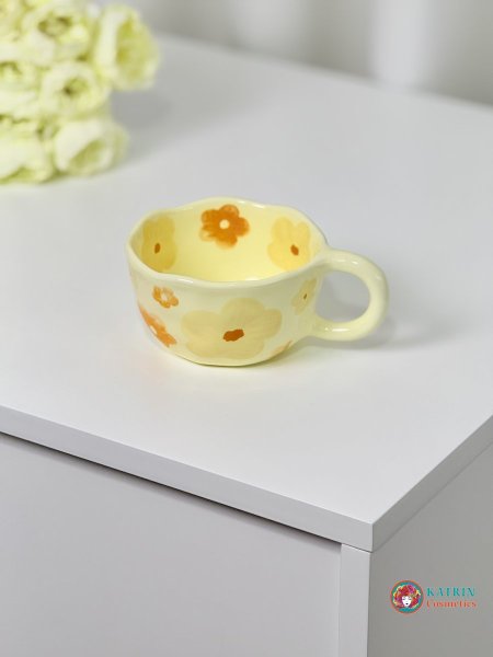 كوب وردأصفر وبرتقالي