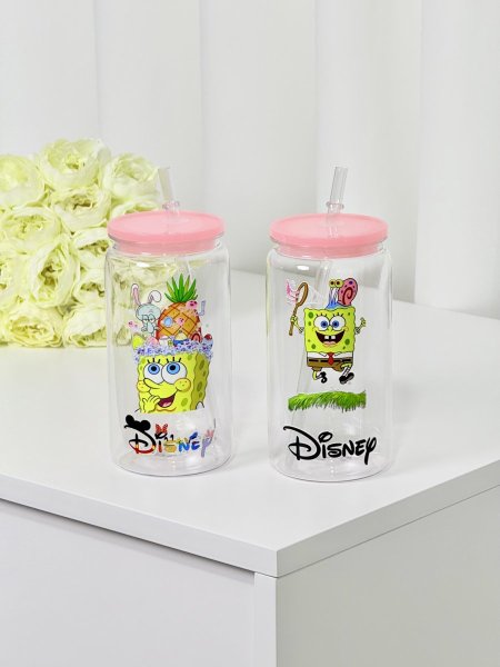 كوب اسطوانة بلاستيك سبونج بوب