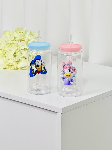 كوب اسطوانة بلاستيك بطة وبطوط